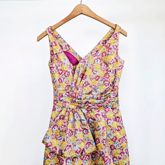 Zac Posen for Target Yellow Brocade Cocktail/Prom Dress Size 1 - Picture 2 of 5